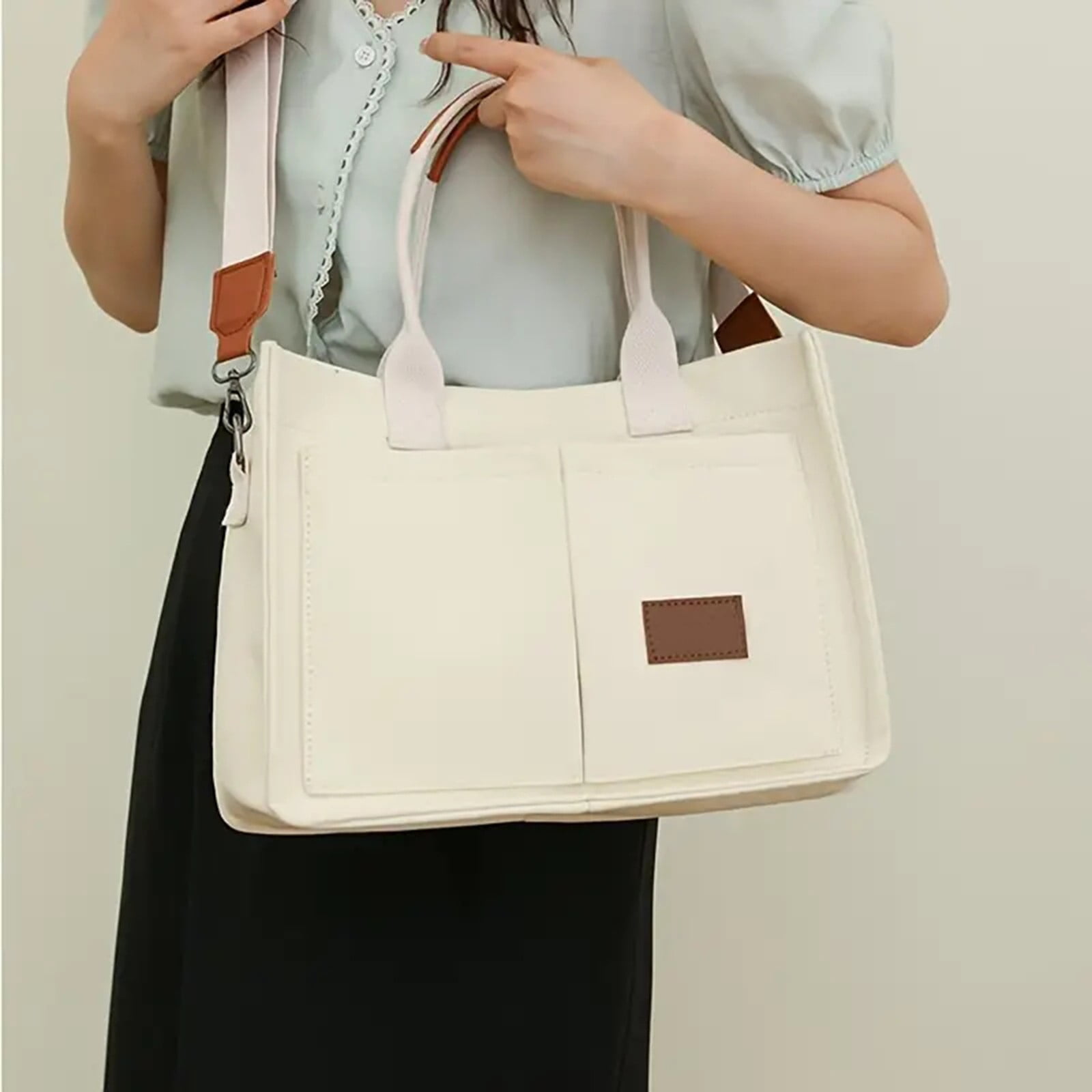 Tote Bag for Women Large Canvas Women's Purse Crossbody Bags Work Laptop Book Bag Shoulder Satchels Handbags