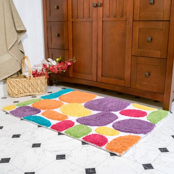 Pebbles Brights Multi Colored Bath Runner (24" x 36") - Walmart.com