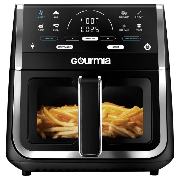 Gourmia 8 Qt Digital Window Air Fryer with 8 One-Touch Cooking