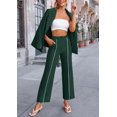 thumbnail image 3 of Traje PRETTYGARDEN Blazer Oversized Verde Oscuro Pantalones de Pierna Ancha M, 3 of 8