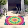 thumbnail image 2 of Colorful Rainbow Tie Dye Spiral Flannel Non Slip Door Rugs,Washable Door Mats Indoor,Decorative Door Mats,Dirt-Resistant and Absorbent Doormat for Entrance,Bedroom,Kitchen,Bathroom,23.5"x16", 2 of 5