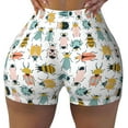 thumbnail image 2 of Balery Colorful Insects Printed Workout Shorts for Women Seamless Scrunch Short Gym Yoga Running Sport Active Exercise Fitness Shorts-Small, 2 of 8