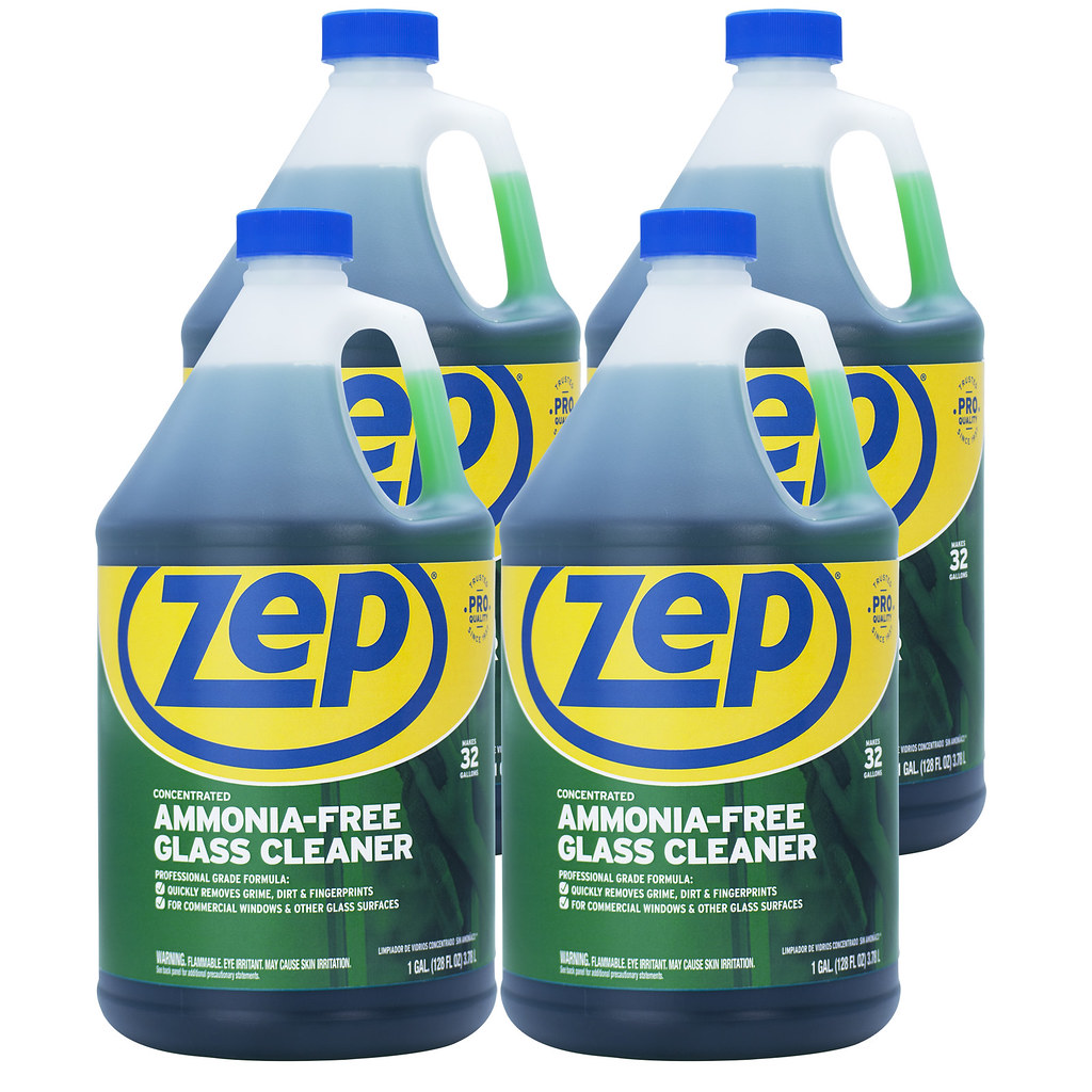 Zep Ammonia Free Glass Cleaner Concentrate 128 Ounce ZU1052 (Case of 4) Commercial Strength