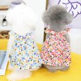 thumbnail image 3 of Pet Summer Dress - Lace Collar - Soft Texture Comfortable - Pet Dog Puppy Floral Print - Princess Dress - Daily Wear, 3 of 8