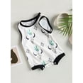 thumbnail image 4 of Bagilaanoe Newborn Baby Girl Boys Summer Jumpsuit Shorts Print Sleeveless Bodysuit 3M 6M 12M 18M Infant Casual One Piece Romper, 4 of 9