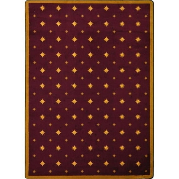 Any Day Matinee Walk of Fame Rectangle Theater Area Rugs  03 Burgundy - 5 ft. 4 in. x 7 ft. 8 in.
