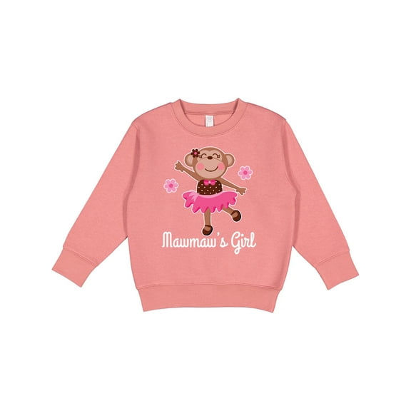 Inktastic Mawmaw Girl Ballerina Monkey Toddler Sweatshirt