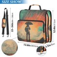 thumbnail image 2 of FORMRS Zipper Binder with Shoulder Strap 2-inch Ring 500 Sheet Capacity File Bag, Astronaut in Rain, 2 of 5