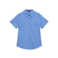 thumbnail image 6 of Fantaslook Womens Button Down Shirts Cotton Linen Short Sleeve Shirt Lapel Work Blouses Casual Summer Tops with Double Pockets, 6 of 11
