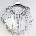 thumbnail image 5 of Eoperou Women Cape Crochet Lace All-match Mesh Summer Beaded Sequin Shrug Flapper Dress Shawl for Party, 5 of 8
