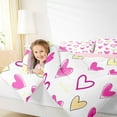 thumbnail image 4 of Manfei Girly Pink Cartoon Bedding Comforter Set, Kawaii Love Heart Twin Comforter Sets, Teens Boys Girls Kids Reversible Bedding Set, Super Cozy Room Decor, 2-Piece, 4 of 8