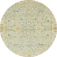 thumbnail image 1 of Ahgly Company Machine Washable Indoor Round Abstract Dark Khaki Green Area Rugs, 5' Round, 1 of 7
