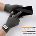 thumbnail image 4 of Jamicy Winter Touchscreen Gloves for Men Touch Screen Texting Soft Knit Outdoor Keep Warm Gloves Stretchy Gloves, 4 of 6
