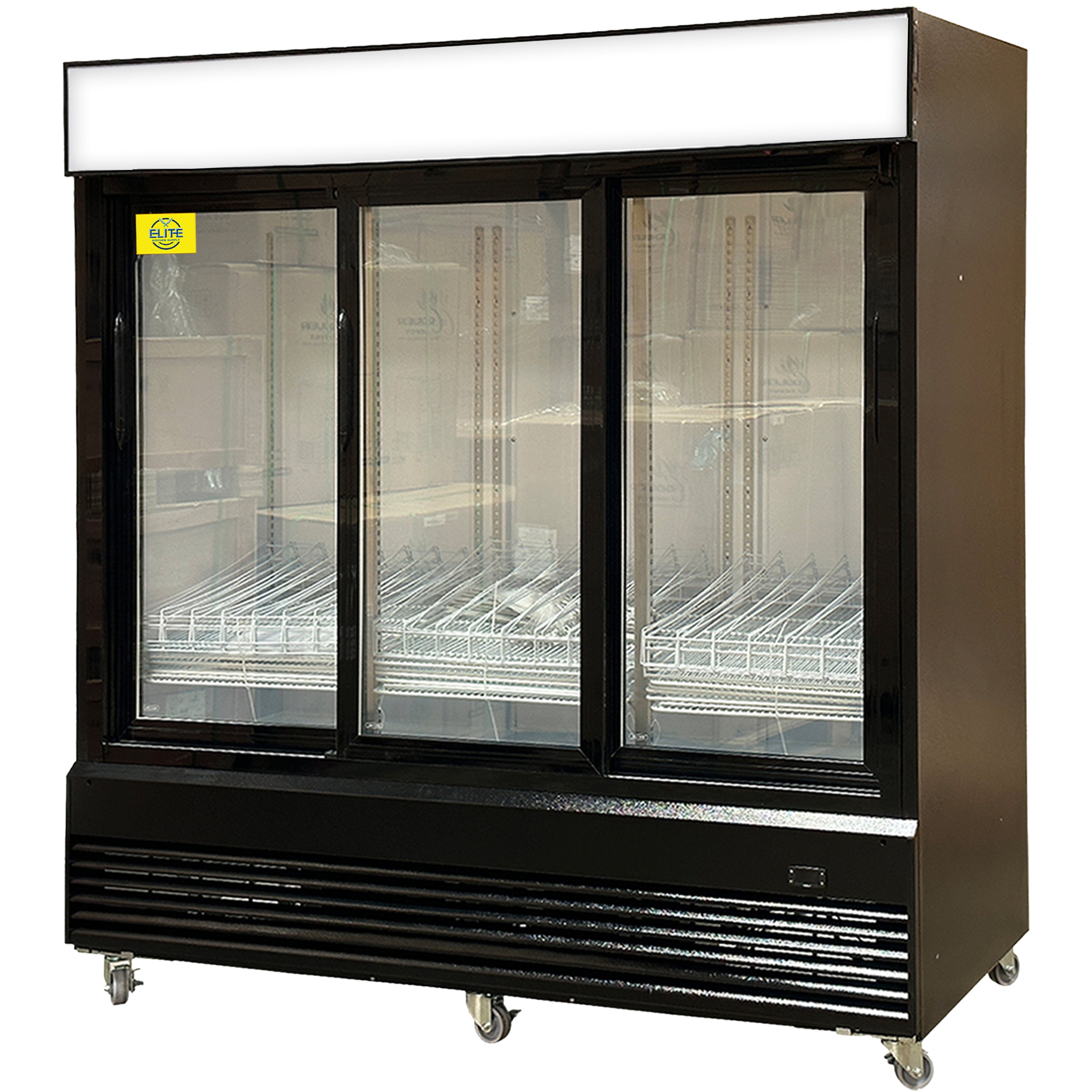 78 in. 3-Glass Door Merchandiser Cooler 59 Cu.Ft. Commercial Refrigerator, Beverage Display, Auto Defrost NSF ETL