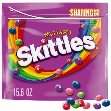 2X - SKITTLES Wild Berry Sharing Size Candy Bag 15.6 oz