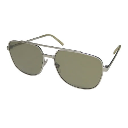 jack spade men's harvey rectangular sunglasses, brushed nickel/brown gradient ar, 58 mm