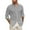Gray, variant on Sherrylily Men Button Up Shirts Long Sleeve Linen Beach Casual Cotton Tops