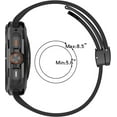 thumbnail image 3 of KOMI 2 Packs Silicone Bands Compatible with Samsung Galaxy Watch 7 Ultra 47mm（2024 New）, Soft Sport Silicone Breathable Strap Adjustable Wristbands for Women Men Balck+Blue, 3 of 9
