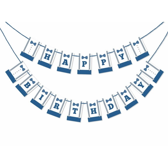Inkdotpot Birthday Party DecorationsHappy Birthday Party GarlandBaby Boy Little ManPennant Banner Flag
