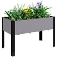 thumbnail image 1 of Outsunny 47"x24"x29" Raised Garden Bed, Elevated Planter Box, Grey, 1 of 10