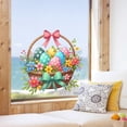thumbnail image 4 of PLPPYFS Easter Static Window Clings Decorations - Colorful Easter Egg Floral Basket Stickers, Waterproof Reusable Easter Party Favors for Home School Office Easter Party Supplies, 4 of 7