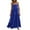 Blue, variant on Women Full Slip Under Dresses Sleeveless Adjustable Spaghetti Strap Dress(Black,XXL)
