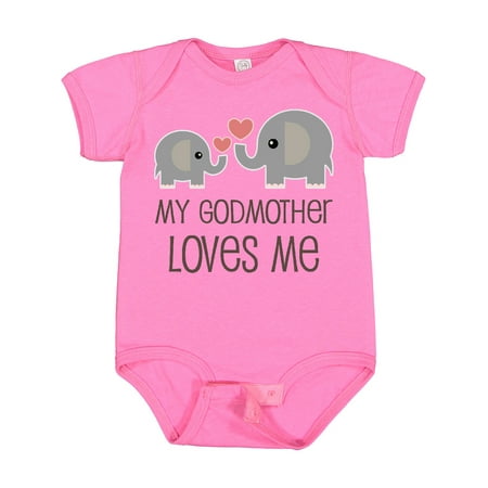 

Inktastic My Godmother Loves Me Gift Baby Boy or Baby Girl Bodysuit