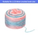 thumbnail image 4 of Paquete de 3 ovillos de 100g de hilo de algodón en degradado suave arcoíris mezcla de azul y rosa (300g), 4 of 7