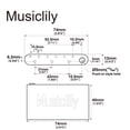 thumbnail image 2 of Musiclily Ultra 52.5mm(2-1/16 inch) String Spacing Full Solid Brass Push-in Style Tremolo Block for Strat Style Electric Guitar Wilkinson M Series Bridge, 40mm Tall, 2 of 5