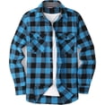 thumbnail image 3 of Alex Vando Mens Button Down Shirts Regular Fit Long Sleeve Casual Plaid Flannel Shirt, 3 of 5