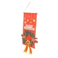 thumbnail image 1 of Bandera vertical de Navidad, Corona de bandera colgante de Navidad Bandera de corona de Navidad Bandera de Navidad Diseño fácil de usar, 1 of 12