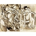 thumbnail image 2 of Carl Newman 24x20 Black Ornate Framed Double Matted Museum Art Print Titled: Two Women in a Garden, One Seated Woman (1978), 2 of 5