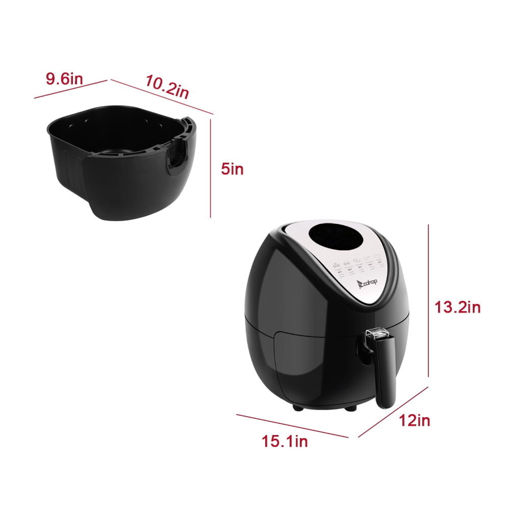 Kepooman 120V/1800W /5.3L Air Fryer, Electric Hot Air Fryers with LCD Digital Screen