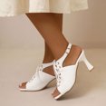 thumbnail image 6 of VerPetridure Women's Sandals Summer Casual Sponge Cake Thick-soled Fish Mouth High-heeled Sandals Floral Lace-up Plus Size Roman Sandals, 6 of 6