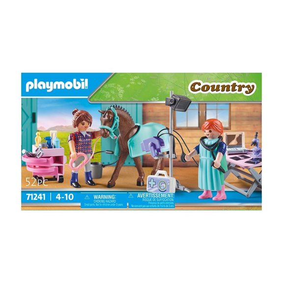 Set de Juego Playmobil Caballos Veterinario de Caballos 52 Piezas