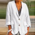 thumbnail image 1 of Vedolay Womens Casual Long Sleeve Open Front Work Office Fashion Blazer Jackets,White S, 1 of 4