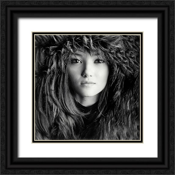 Hayman, Oren 20x20 Black Ornate Wood Framed with Double Matting Museum Art Print Titled - Wolf Girl