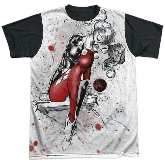 Jla - Harley Sketch Sub - Short Sleeve Black Back Shirt - Medium