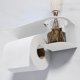 thumbnail image 4 of Soporte de papel higiénico de pared con estante, estante de almacenamiento de papel higiénico para baño con bandeja de aromaterapia, organizador de artículos de tocador que ahorra espacio para, 4 of 6