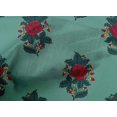 thumbnail image 4 of oneOone Cotton Cambric Fabric Leaves & Floral Block Decor Fabric Printed BTY 56 Inch Wide, 4 of 4