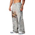 thumbnail image 4 of Dwelliawo Men's Baggy Camo Pants Camouflage Sweatpants with Pockets,Camo Cargo Joggers for Gym Workout & Hiking Gray 2xL, 4 of 6