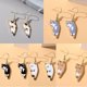 thumbnail image 3 of Pendientes colgantes con forma de animal para mujer y niña, aretes colgantes con diseño de gatito de dibujos animados, 3 of 5