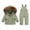 Green, variant on Baby Boys Girls Two Piece Snowsuit, Toddler Winter Fa𝐮x F𝐮r Hooded Puffer Down Jacket Coat with Ski 𝐁ib Ski Suits