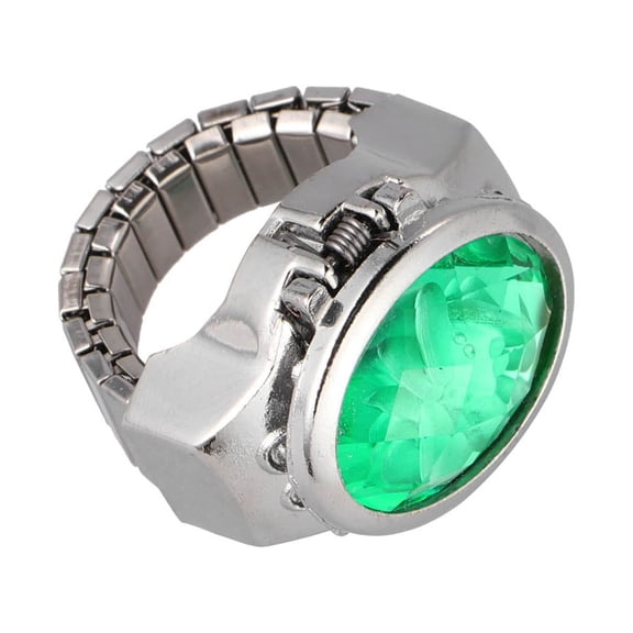 WRISTBIQUE Elegant Ring Watch Ring Watch for Women Green 1Pack