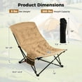 thumbnail image 3 of Costway 2 PCS Portable Folding Camping Chair with 500 LBS Support Side Pocket and Carry Bag, 3 of 9