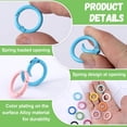 thumbnail image 5 of Januofit Spring O Rings,Round Keychain Carabiner Clips, Alloy Trigger Buckle DIY Accessories for Purse Keychains Keyrings Bag Lanyard Handbag, 5 of 6