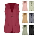 thumbnail image 2 of ShiShine Vest Tops for Women Trendy Sleeveless Blazer Jackets Button Casual Open Front Waistcoat Dressy Suit Vest 2025, 2 of 3