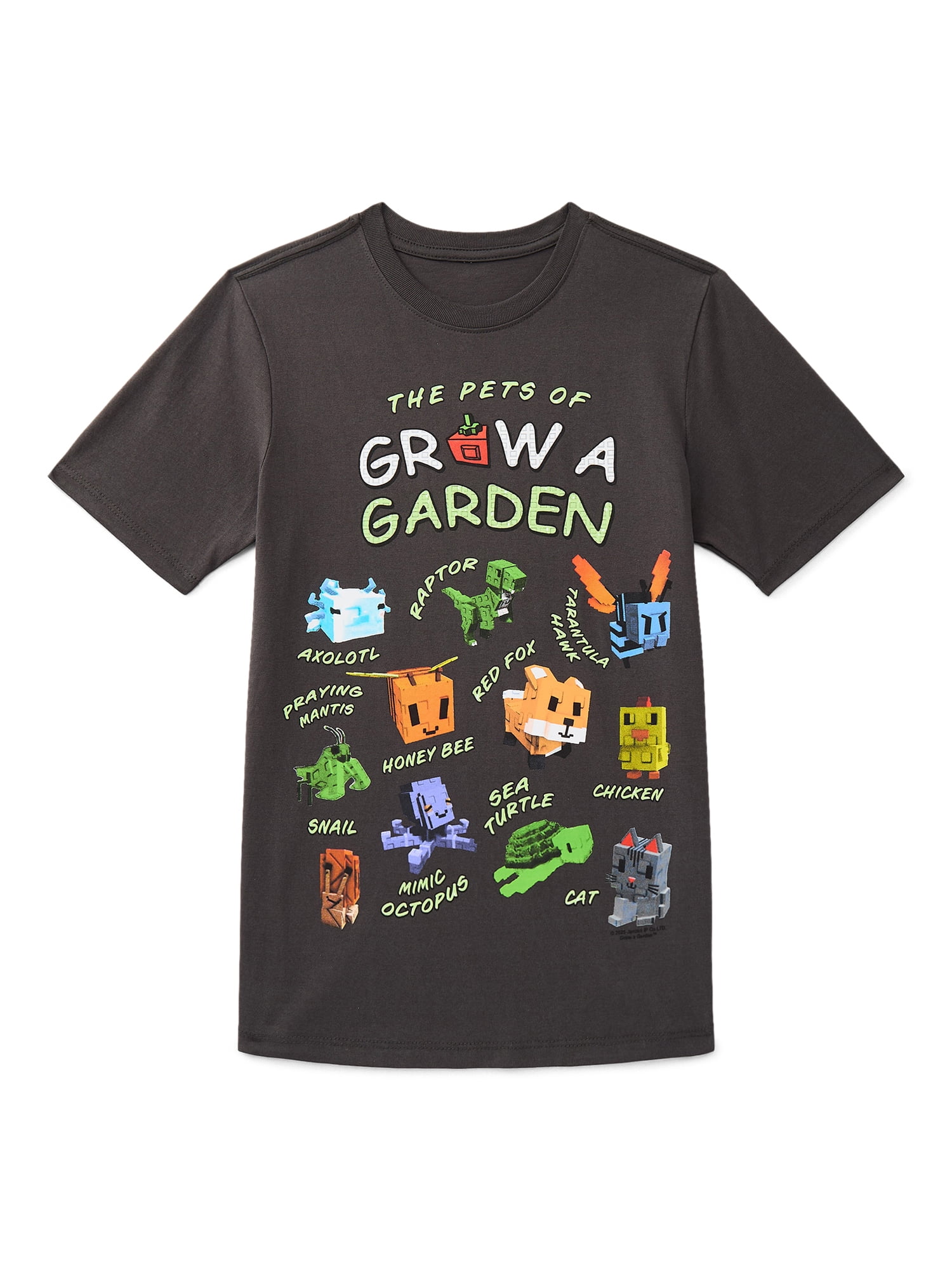 Roblox Boys' & Big Boys' Grow a Garden Graphic Tee with Short Sleeves, Sizes 4-18