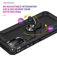 thumbnail image 3 of for Samsung Galaxy A03S Case,Galaxy A03S Case with HD Screen Protector,[Military Grade] Ring Car Mount Kickstand Hybrid Hard PC Soft TPU Shockproof Protective Case for Samsung A03S (Black), 3 of 6