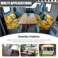 thumbnail image 5 of FOR U DESIGNS Hummingbird Sunflower Pattern 3 pcs RV Dinette Cushion Covers with Pillowcase, Elastic Camper Seat Covers Dinette Booth Comfortable Furniture Protector for RV Camper Car Bench, 5 of 8